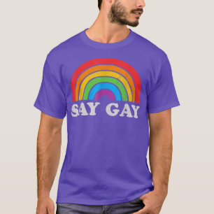 Gay pride Vintage Arc-en-ciel Lgbt Mois T-shirt Co