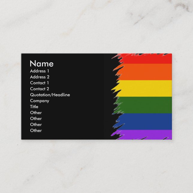 Gay Pride Visitenkarte (Vorderseite)