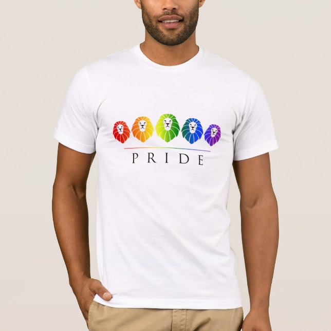 Gay Pride von Löwen - LGBT-Regenbogen T-Shirt (Vorderseite)