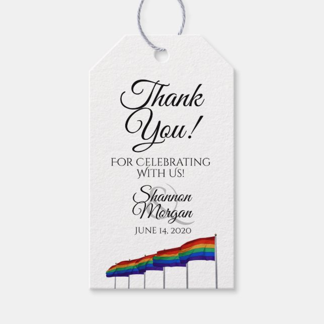 Gay Pride Wedding Vielen Dank für Ihr Interesse Ta Geschenkanhänger (Vorderseite)