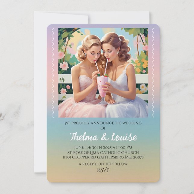 " GAY PRIDE WEDING INVITATION " EINLADUNG (Vorderseite)