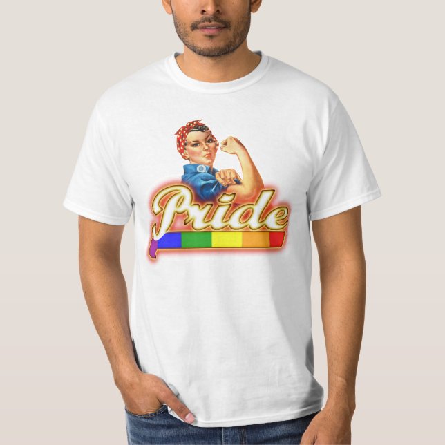 Gay Pride, wir können es mit Stolz tun T-Shirt (Vorderseite)