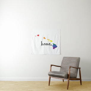 Gay Pride Zuhause  Hawaii Wandteppich
