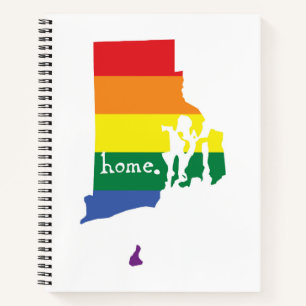 Gay Pride Zuhause Insel Rhode Notizbuch