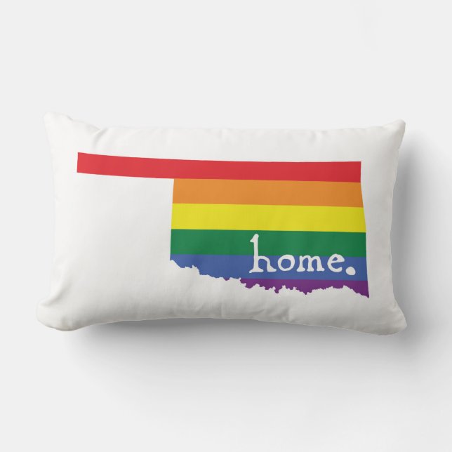 Gay Pride Zuhause| Oklahoma Lendenkissen (Vorderseite)