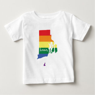 Gay Pride Zuhause Rhode Island Baby T-shirt
