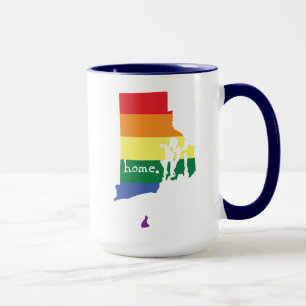 Gay Pride Zuhause  Rhode Island Tasse
