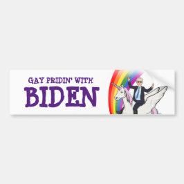 GAY PRIDIN' WITH BIDEN AUTOAUFKLEBER