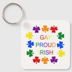 Gay Proud Irish LGBT Rainbow Kleeblatts Custom Schlüsselanhänger