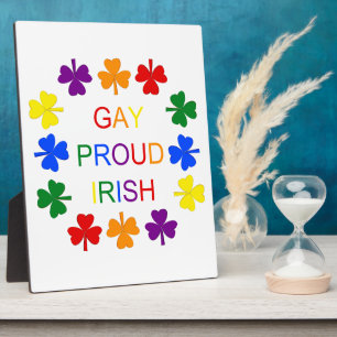 Gay Proud Irish LGBT Rainbow Kleeblatts Fotoplatte