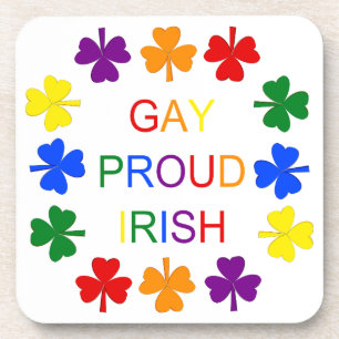 Gay Proud Irish LGBT Rainbow Kleeblatts Getränkeuntersetzer