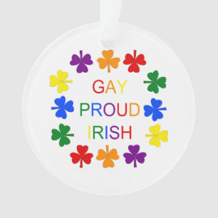 Gay Proud Irish LGBT Rainbow Kleeblatts Ornament