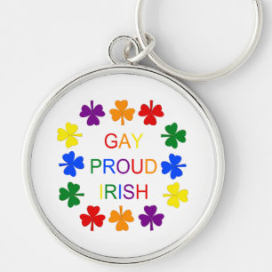 Gay Proud Irish LGBT Rainbow Kleeblatts Schlüsselanhänger