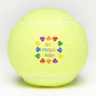 Gay Proud Irish LGBT Rainbow Kleeblatts Tennisbälle