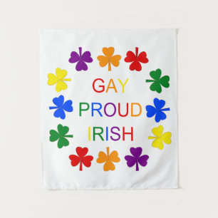 Gay Proud Irish LGBT Rainbow Kleeblatts Wandteppich