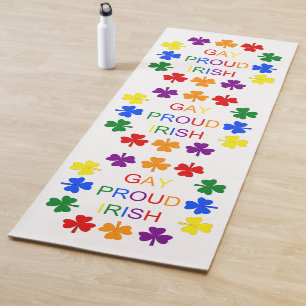 Gay Proud Irish LGBT Rainbow Kleeblatts Yogamatte