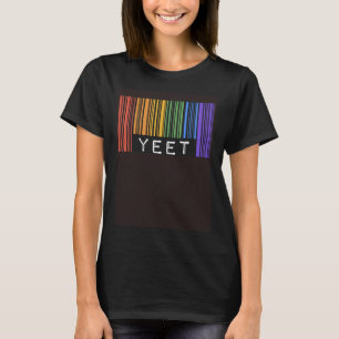 Gay Que Barcode Pride Yeet Meme ästhetische LGBTQ T-Shirt
