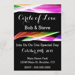 Gay Rainbow Art Hochzeit Einladung