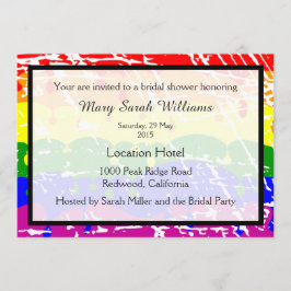 Gay Rainbow Bridal Dusche Einladung