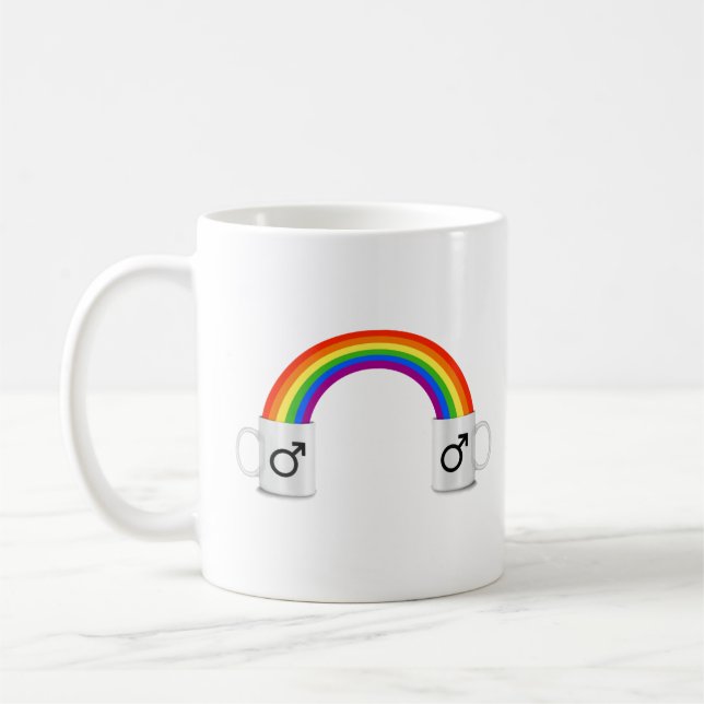 Gay Rainbow Coffee Date Kaffeetasse (Links)