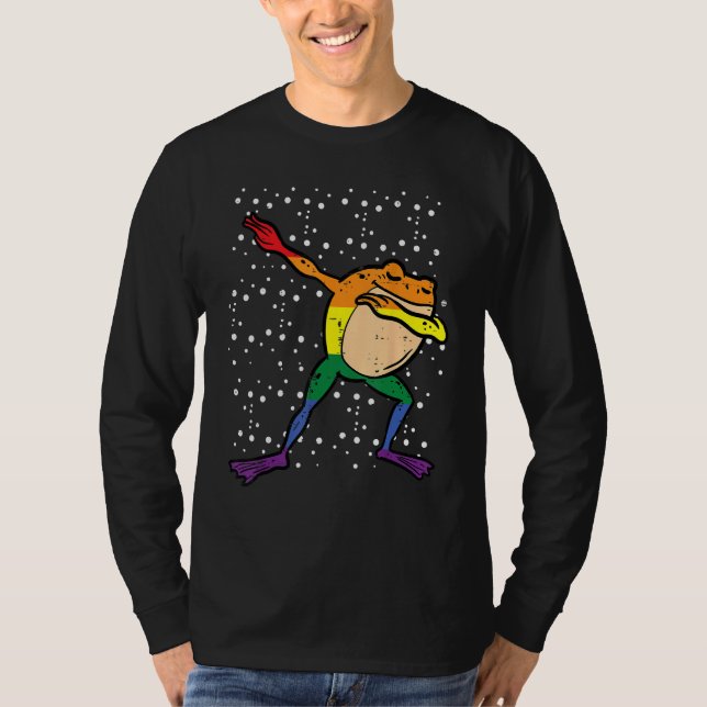 Gay Rainbow Frog Dab Pride Month Lgbt Ally Kids Bo T-Shirt (Vorderseite)