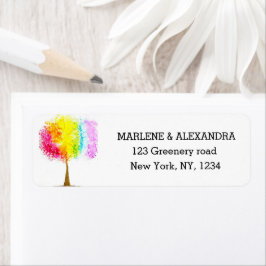 Gay Rainbow LGBT Lesbische Pride Watercolor Labels