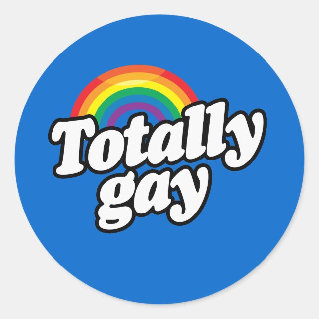 GAY RAINBOW -.pnng Runder Aufkleber (Vorderseite)
