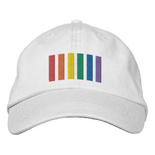 Gay Rainbow Pride Flag Streifen Bestickte Baseballkappe