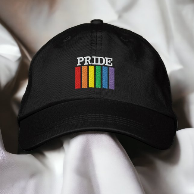Gay Rainbow Pride Flag Streifen Personalisiert Bestickte Baseballkappe (Von Creator hochgeladen)