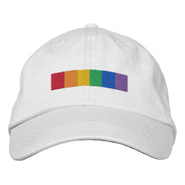 Gay Rainbow Pride Flag Strip Bestickte Baseballkappe