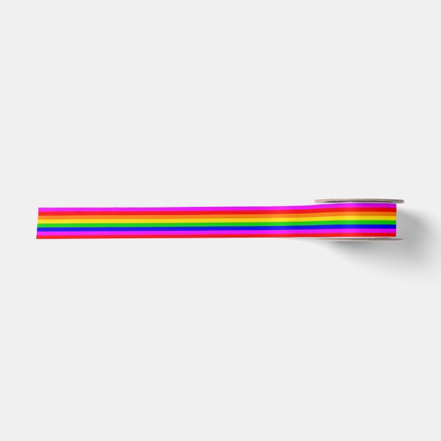 Gay Rainbow Transgender-Regenbogenfahne Satinband (Vorderseite)