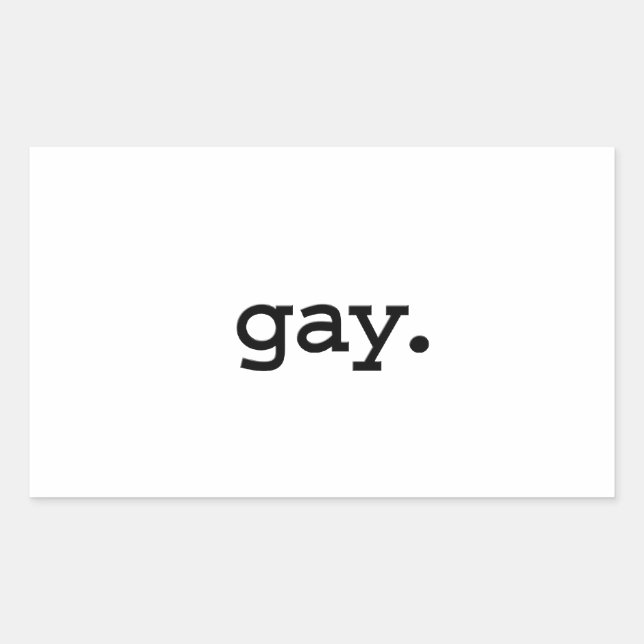 gay. rechteckiger aufkleber (Vorderseite)