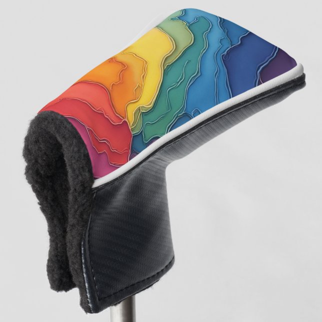 Gay-Regenbogengolfdecke Golf Headcover (3/4 Vorderseite)