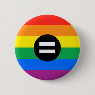 Gay Rights Flag Button