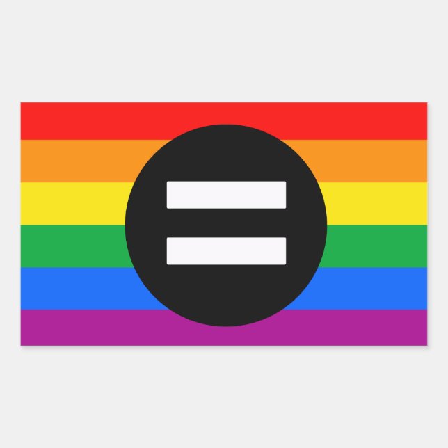 Gay Rights Flag Rechteckiger Aufkleber (Vorderseite)