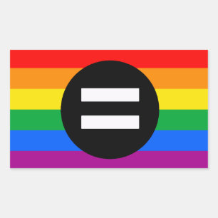 Gay Rights Flag Rechteckiger Aufkleber