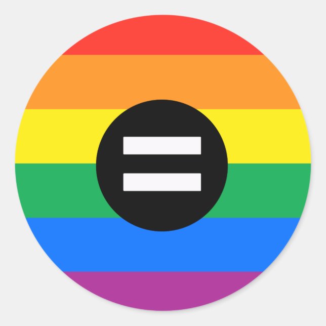 Gay Rights Flag Runder Aufkleber (Vorderseite)