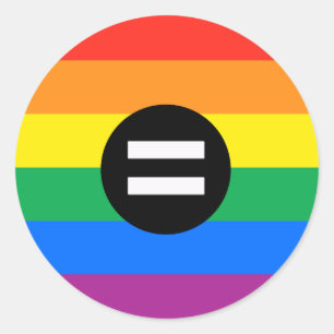 Gay Rights Flag Runder Aufkleber