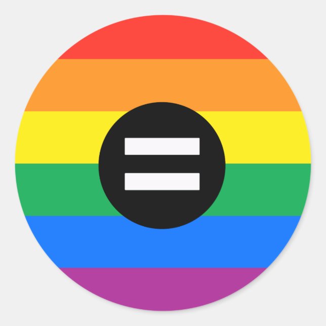 Gay Rights Flag Runder Aufkleber (Vorderseite)