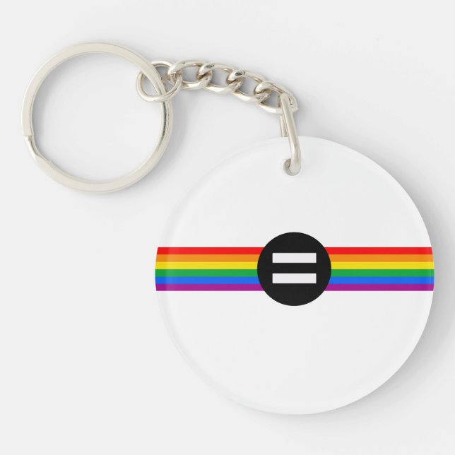 Gay Rights Flag Schlüsselanhänger (Vorderseite)