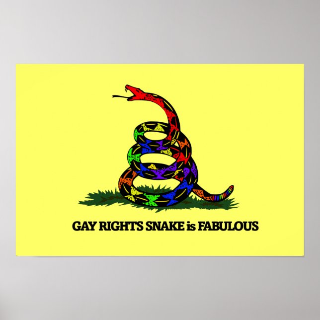 Gay Rights Snake Poster (Vorne)