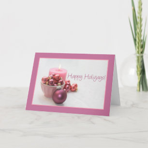 Gay Rosa Weihnachtskarte Feiertagskarte