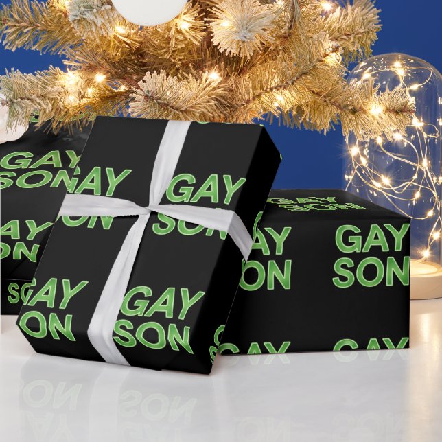 Gay Son Funny LGBTQ Pride Geschenkpapier (Feiertage)