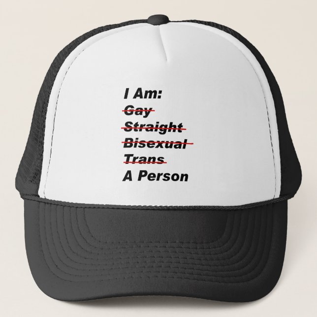 Gay Straight Trans A Person Truckerkappe (Vorderseite)