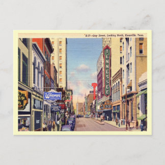Gay Street, Knoxville, Tennessee Carte postale Vin