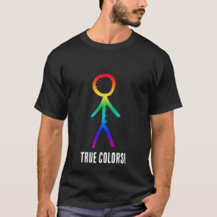 Gay-Strichmännchen, Regenbogenfarben, LGBTQ+ T-Shirt