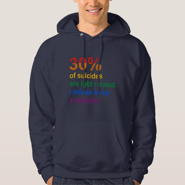 Gay Suizid - Ich weigere mich, eine Statistik zu s Hoodie (Vorderseite)