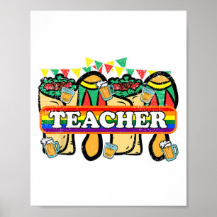 Gay Teacher Cinco De Mayo Lgbt-q Pride Mexikanisch Poster