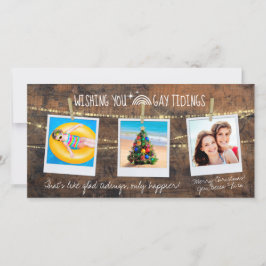 "Gay Tidings" LGBT 3-Foto-Urlaubskarte