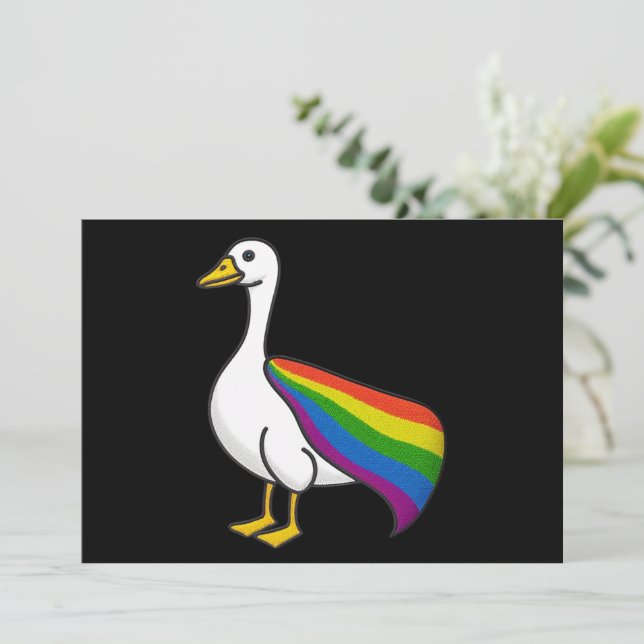 Gay Transgender LGBTQ+ Einladung (Stehend Vorderseite)